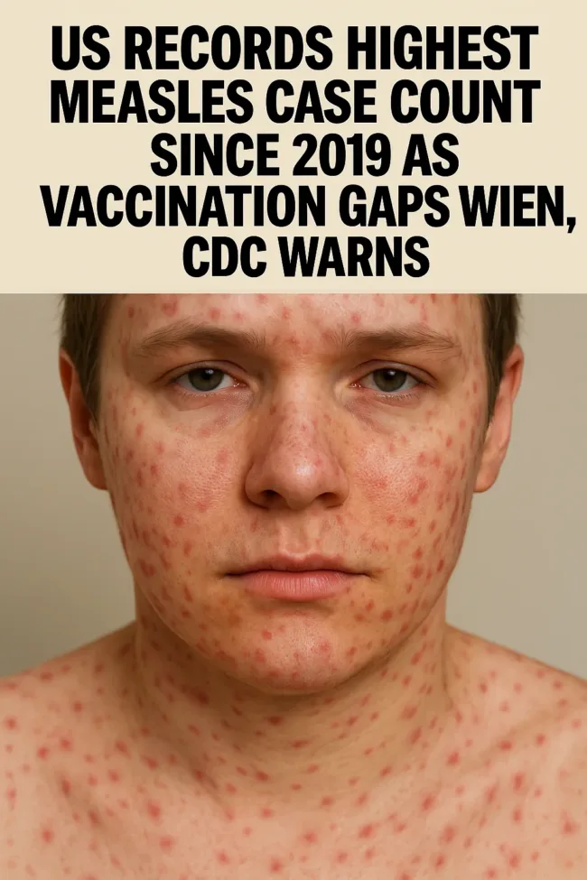 US records highest measles case count since 2019 as vaccination gaps widen, CDC warns
