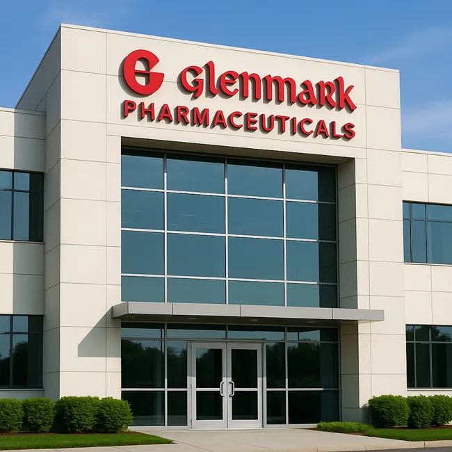 Representative image of Glenmark Pharmaceuticals' corporate headquarters—symbolizing the company's global presence, branded portfolio leadership, and innovation-driven growth across therapeutic and biotechnology platforms.