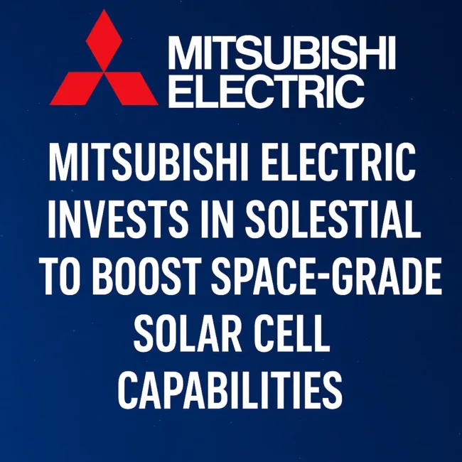 Mitsubishi Electric invests in Solestial to boost space-grade solar cell capabilities