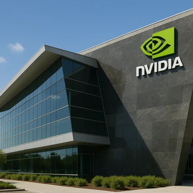 Representative image: NVIDIA Corporation headquarters in Santa Clara, featured in this 2025 company profile covering its business model, financials, and global growth outlook.