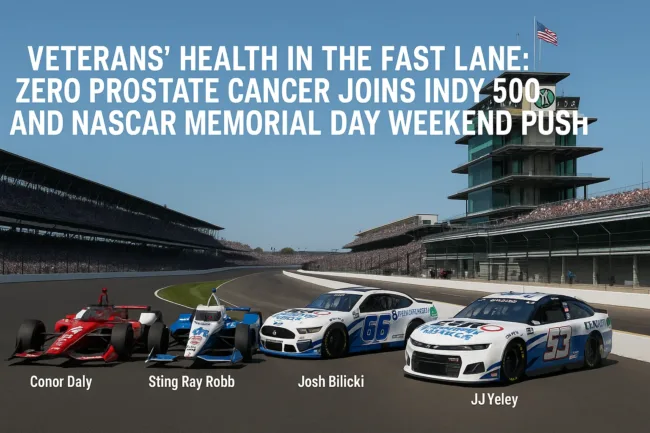 Racing to save lives Indy 500 and NASCAR drivers unite to fight prostate cancer in veterans