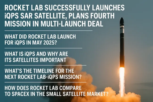 Rocket Lab launches 10th iQPS SAR satellite into orbit, prepares for June 2025 follow-up