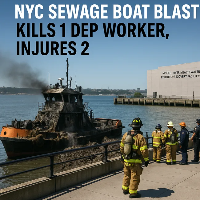 Representative image: NYC Sewage Boat Blast Kills 1 DEP Worker, Injures 2 Near Hudson River Dock