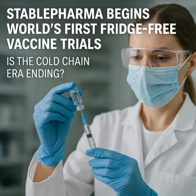 Stablepharma Launches World’s First Clinical Trial of Fridge-Free Tetanus and Diphtheria Vaccine