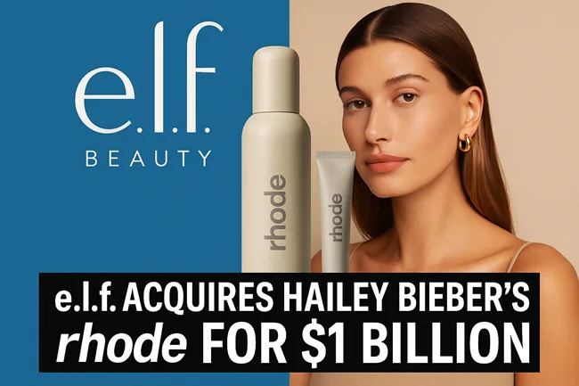 Representative image. Captures the essence of e.l.f. Beauty’s $1 billion acquisition of Hailey Bieber’s rhode, reflecting the strategic expansion into prestige skincare.