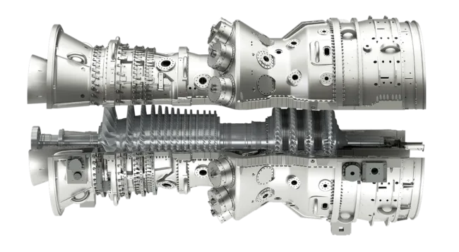 GE Vernova's 7HA.03 gas turbine—one of the most advanced H-class turbines globally—designed for high-efficiency, low-emissions power generation with carbon capture readiness.