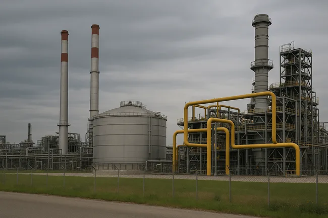 Representative image of natural gas infrastructure and processing plant, reflecting the type of industrial facilities involved in the Equinor–Centrica supply agreement.