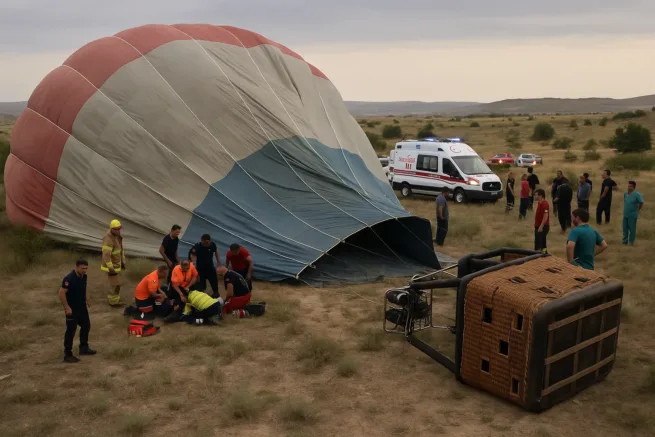 Hot air balloon crash in Turkey kills pilot, injures 19 Indonesian tourists in wind-related accident near Aksaray