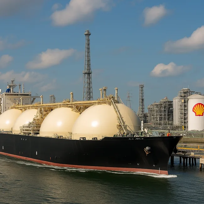 Representative image of Shell’s global LNG infrastructure strategy in the context of its 2025 energy transition roadmap.