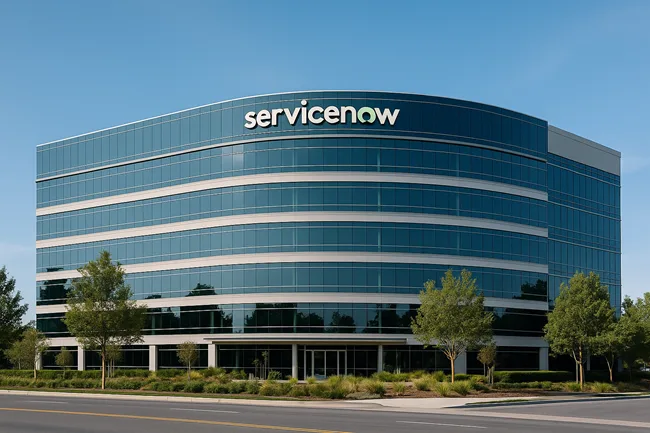 Representative image of ServiceNow office building, showcasing the AI-native enterprise workflow software leader's global operations base.