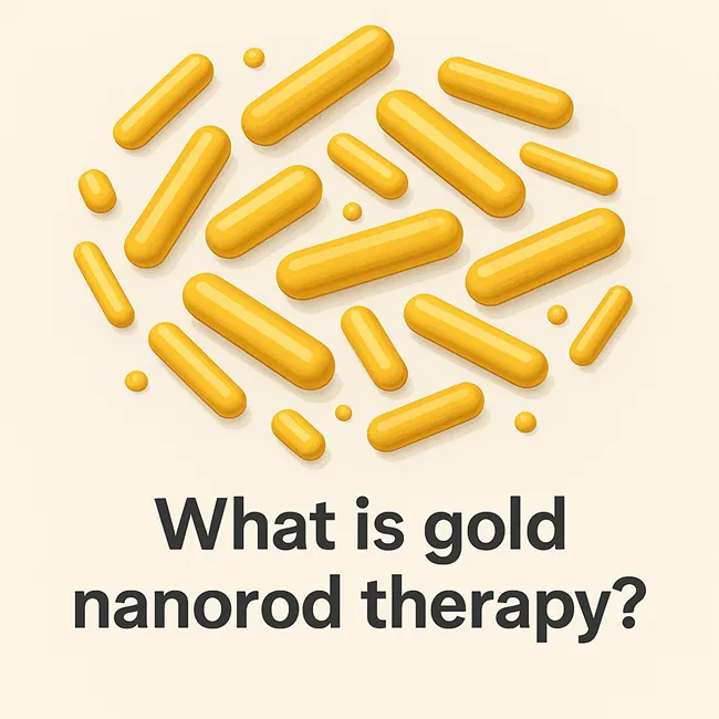 Representative image of gold nanorods used in photothermal cancer therapy, now entering clinical trials via Sona Nanotech’s THT platform
