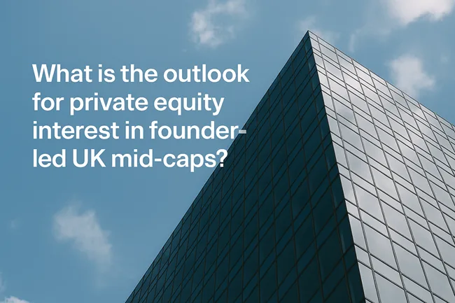 Representative image of private equity executives assessing mid-cap acquisition targets in a founder-controlled governance environment in the United Kingdom.