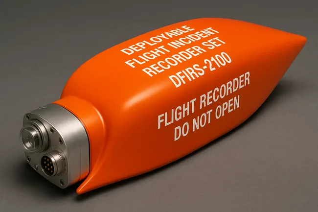 The DFIRS‑2100 combines flight data recording, cockpit audio, and emergency beacon capabilities in a deployable unit designed to eject on impact and float indefinitely—reducing recovery delays in aviation disasters.