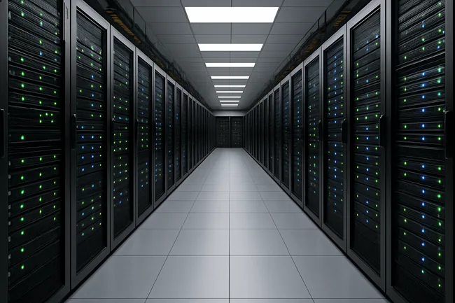 High-density server racks at a hyperscale data center—illustrating the infrastructure backbone driving the global server market toward USD 224.9 billion by 2032 amid AI and cloud expansion.