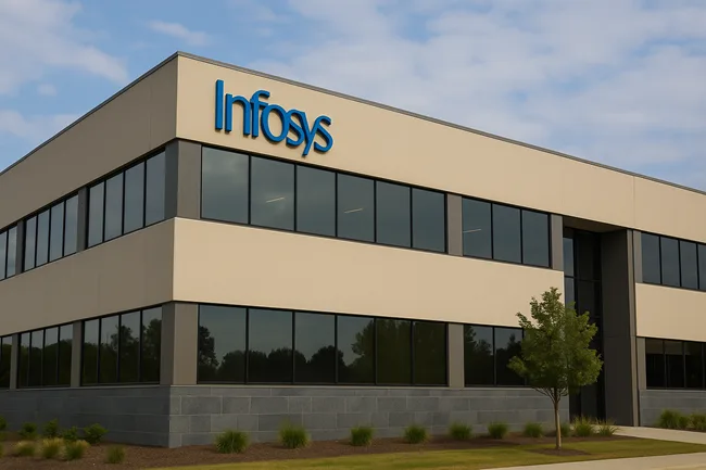 Representative image of an Infosys office building, reflecting the firm’s global push to scale Topaz as a full-stack generative AI transformation platform.