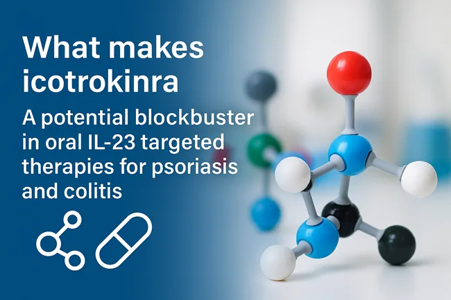 Representative image of Protagonist Therapeutics’ icotrokinra, showcasing oral IL-23 inhibitor development as part of a growing macrocyclic peptide portfolio for psoriasis and colitis