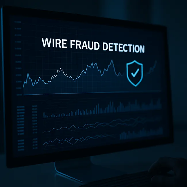 Representative image of Abrigo’s real-time wire fraud detection technology designed to intercept high-value fraudulent transfers