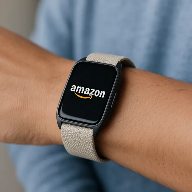 Representative image of an AI-enabled wearable bracelet, reflecting Amazon’s push into ambient computing with its Bee acquisition