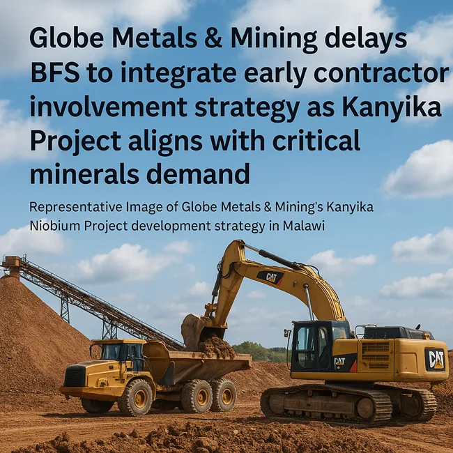 Representative image of Globe Metals & Mining’s Kanyika Niobium Project in Malawi, highlighting early contractor involvement strategy and rising critical minerals demand.