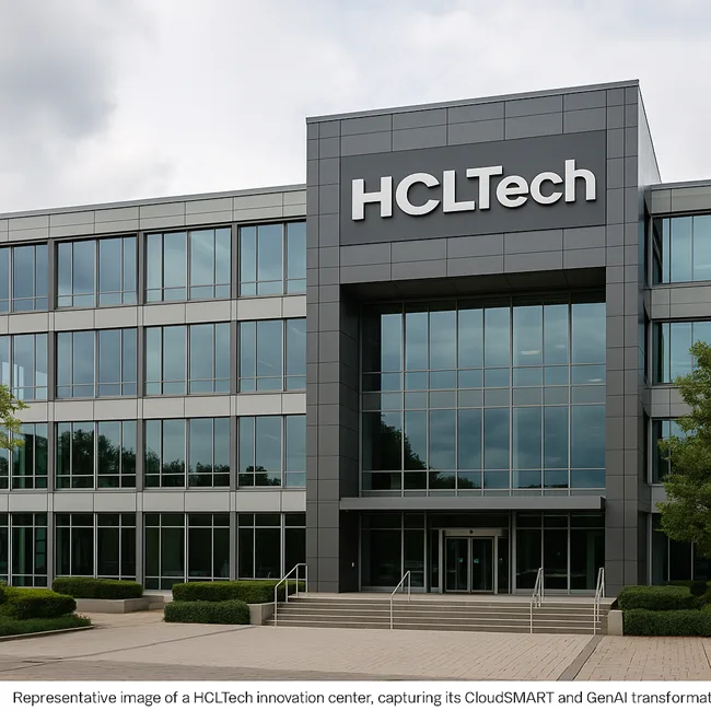 Representative image of a HCLTech innovation center, capturing its CloudSMART and GenAI transformation journey in 2025.