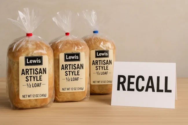 Hartford Bakery issues allergy alert on hazelnut contamination in Lewis Bake Shop Artisan Style 12 Loaf