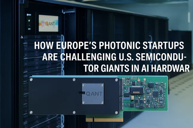 Representative image of Q.ANT’s photonic processor, symbolizing Europe’s growing push to challenge U.S. semiconductor dominance in AI hardware.