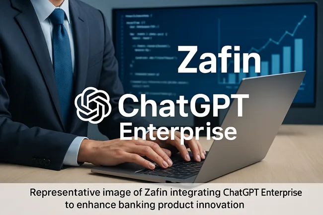 Representative image of Zafin integrating ChatGPT Enterprise to enhance banking product innovation