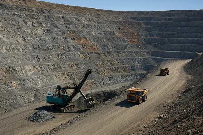 Representative image of a Canadian open-pit copper mining operation, reflecting growing debate over whether Canada can streamline permitting to attract future billion-dollar critical minerals projects.