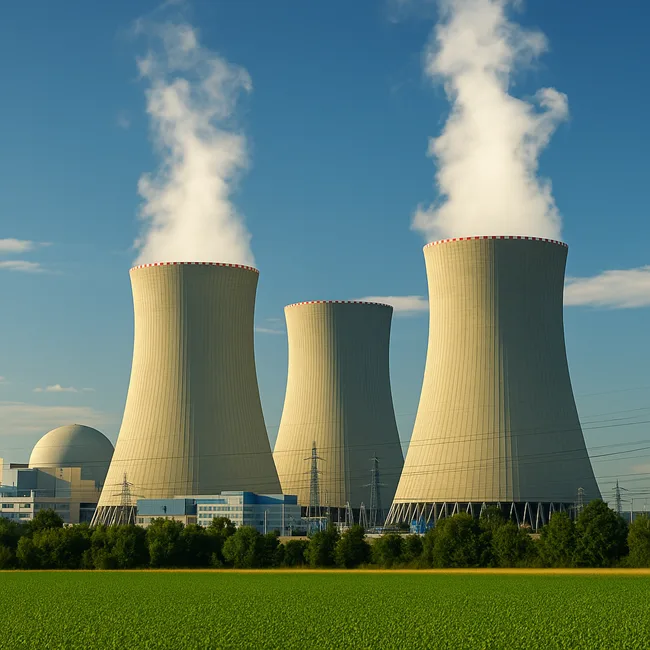 Representative image of modular nuclear reactor infrastructure, as investor-backed M&A accelerates across Europe and North America.