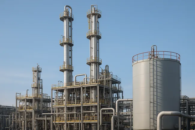 Representative image of a large-scale propylene glycol production facility in India, reflecting Manali Petrochemicals’ 50,000 TPA capacity expansion to reduce import dependence.