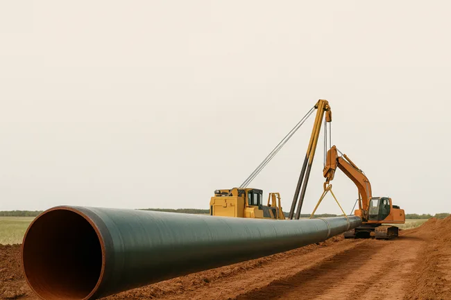 Representative image of Alberta’s Yellowhead Pipeline construction, as Atco’s Canadian Utilities secures approval for its multi-billion-dollar natural gas project.