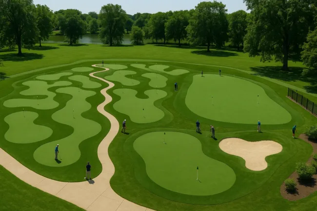 American Greens completes Chicago putting park can synthetic golf amenities expand access to the game