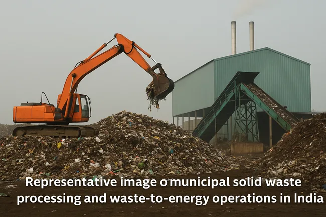 Representative image: Antony Waste Handling Cell Limited’s waste-to-energy and municipal solid waste processing operations, key drivers of Q1 FY26 revenue growth in India.