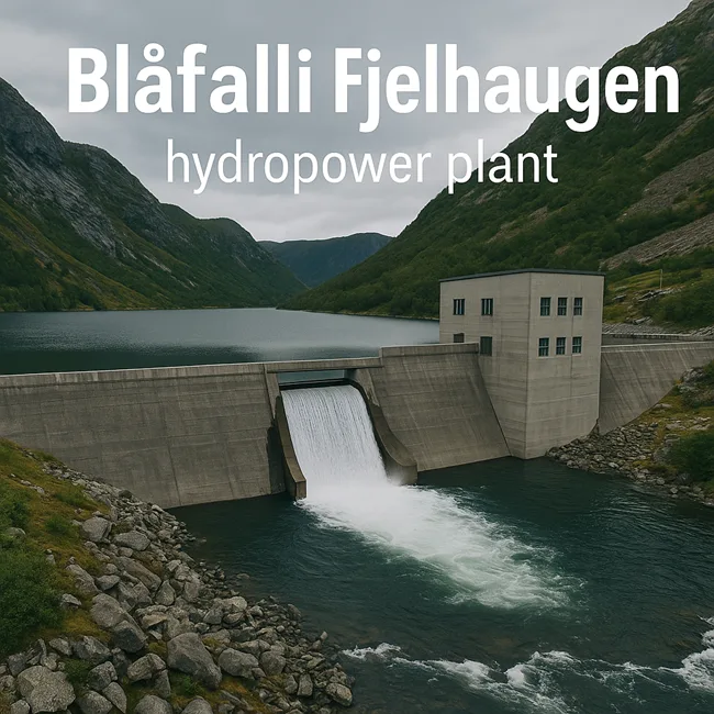 Representative image of Norway’s new hydropower infrastructure under development at Blåfalli Fjellhaugen, expected to be completed by 2029