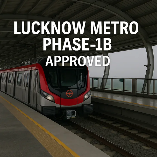 Representative image of a metro train on the Lucknow Metro network, illustrating the city’s expanding urban transit system.