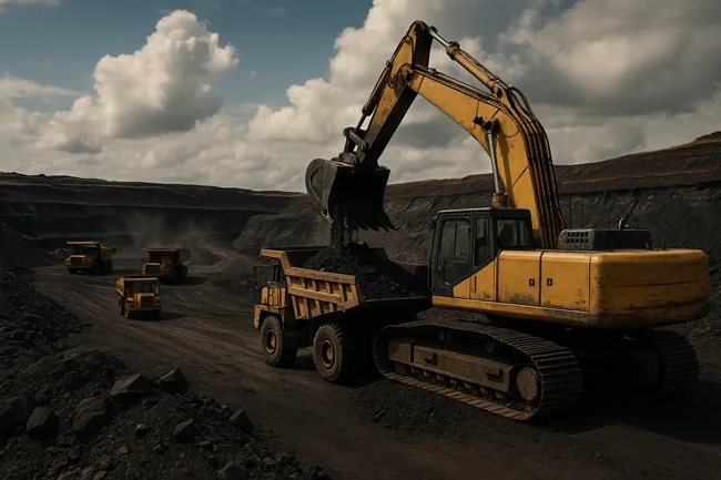 Representative image of open pit coal mining in South Africa, reflecting MC Mining’s Makhado project launch and its role in reshaping domestic coking coal supply for the steel industry.