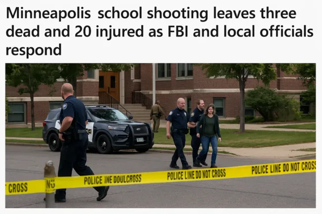Minneapolis school shooting leaves three dead and 20 injured as FBI and local officials respond