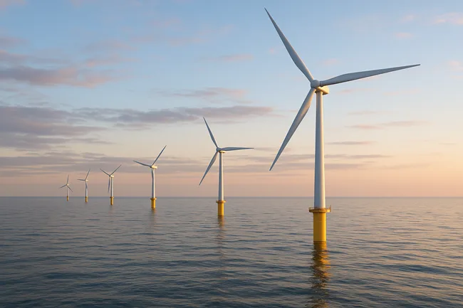 Representative image of offshore wind turbines in the Irish Sea, reflecting the Morgan Offshore Wind Project’s 1.5GW clean energy consent milestone.