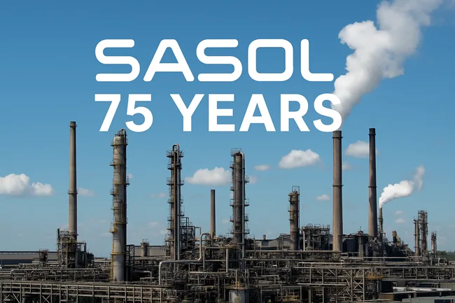 Representative image of Sasol Limited’s industrial operations in South Africa, marking its 75th anniversary and FY25 results as the energy and chemicals group advances debt reduction and decarbonisation goals.