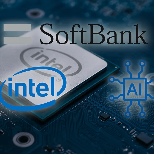 Representative image of SoftBank’s $2B investment in Intel, highlighting the battle for credibility in the AI chip wars against NVIDIA and TSMC.