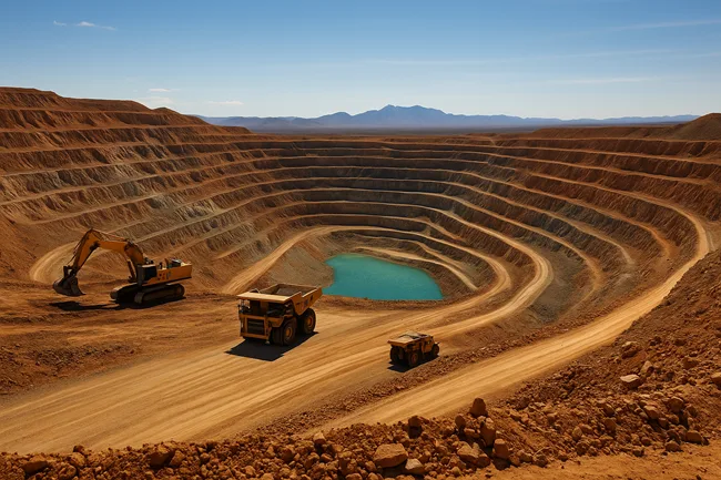 Representative image of an open-pit copper mine in Arizona, highlighting the scale of projects like Hudbay and Mitsubishi’s $600 million Copper World joint venture.