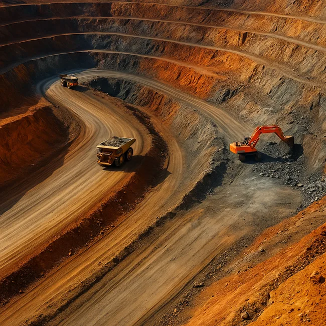Representative image of a copper mining operation, highlighting the global supply crunch that is driving comparisons between copper and oil for miners like BHP, Rio Tinto, and Glencore.