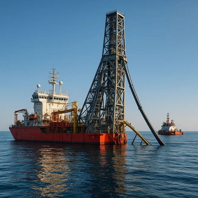 Representative image of offshore subsea construction vessels supporting Türkiye’s Sakarya gas field development in the Black Sea.