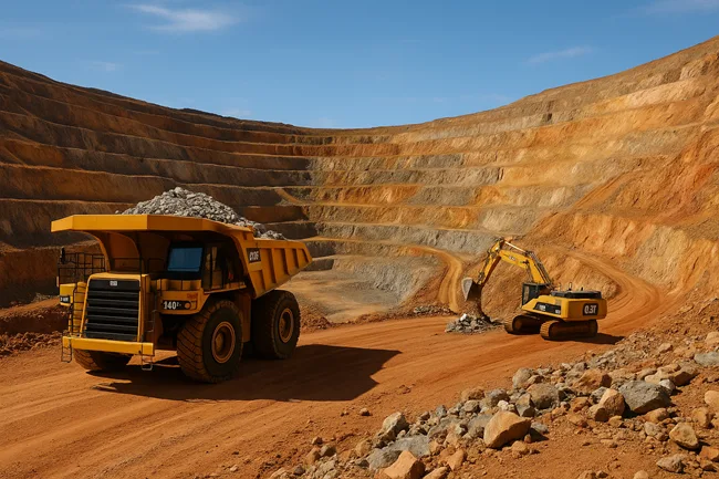Representative image of an open-pit gold mining operation, reflecting Gold Fields’ strong H1 2025 production growth and financial performance amid higher gold prices.