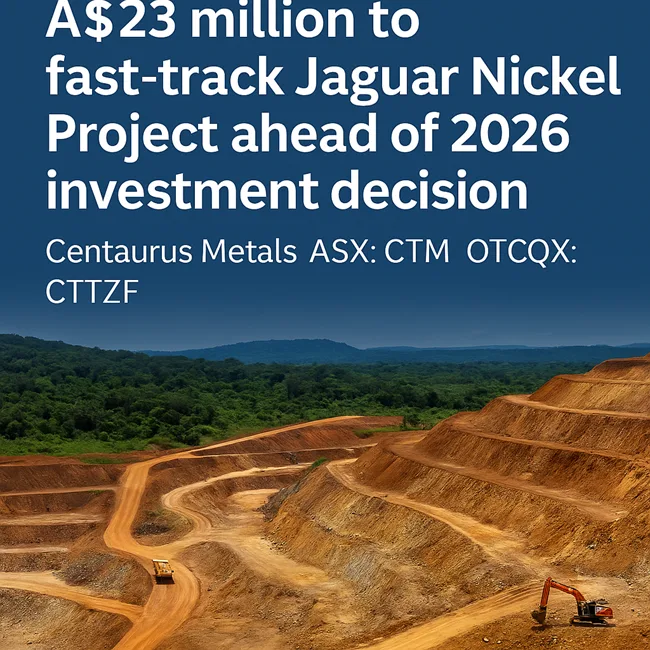 Representative image of an open-pit nickel mining operation in Brazil, similar to Centaurus Metals’ Jaguar Nickel Sulphide Project in the Carajás Mineral Province.