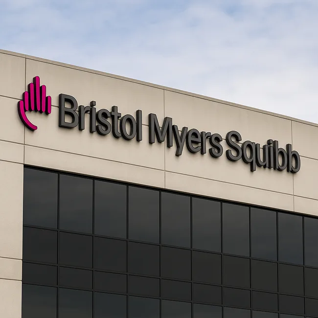 Representative image of Bristol Myers Squibb headquarters. The pharma giant is set to sell its 60% stake in a China joint venture as part of a global strategy shift.