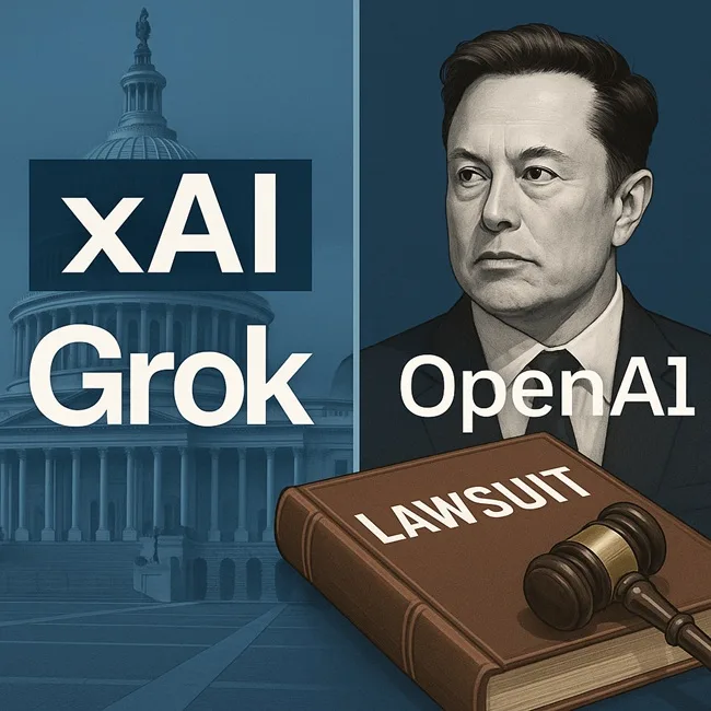 Representative image: Elon Musk’s xAI Grok gains U.S. federal clearance while Musk launches a trade secrets lawsuit against OpenAI, highlighting the escalating AI battle.