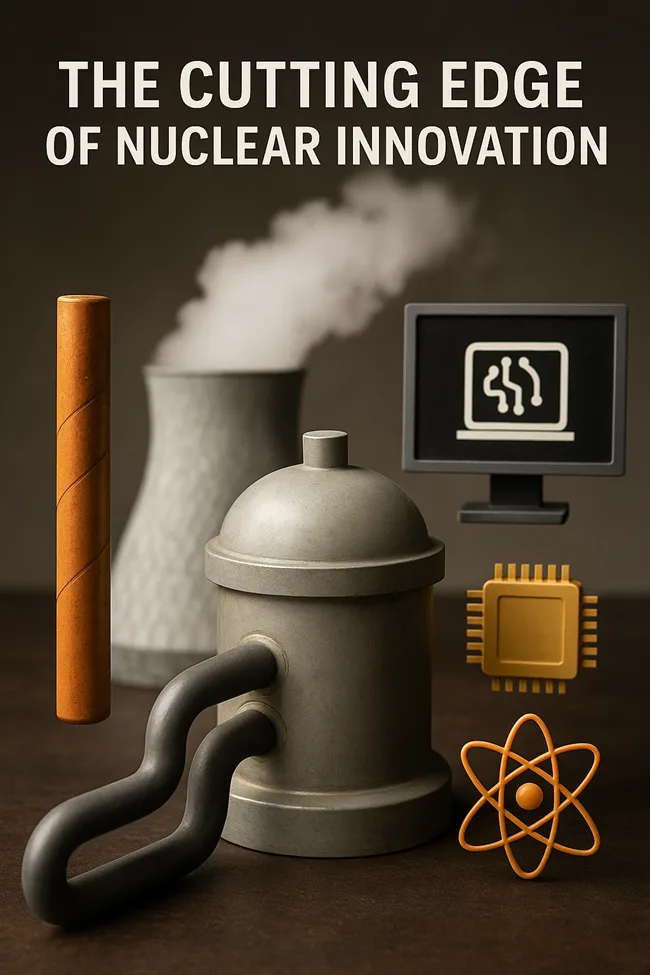 Representative image of next-generation nuclear technology, showcasing reactors, fuels, and digital innovation driving the future of clean energy.
