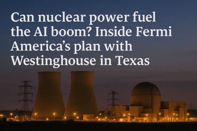 Representative image of advanced nuclear reactors supporting next-generation AI power demand.