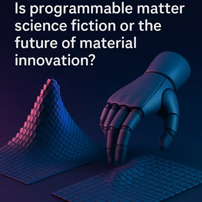 Representative image of programmable matter and shape-shifting materials, highlighting their potential role in robotics, wearables, and future material innovation.